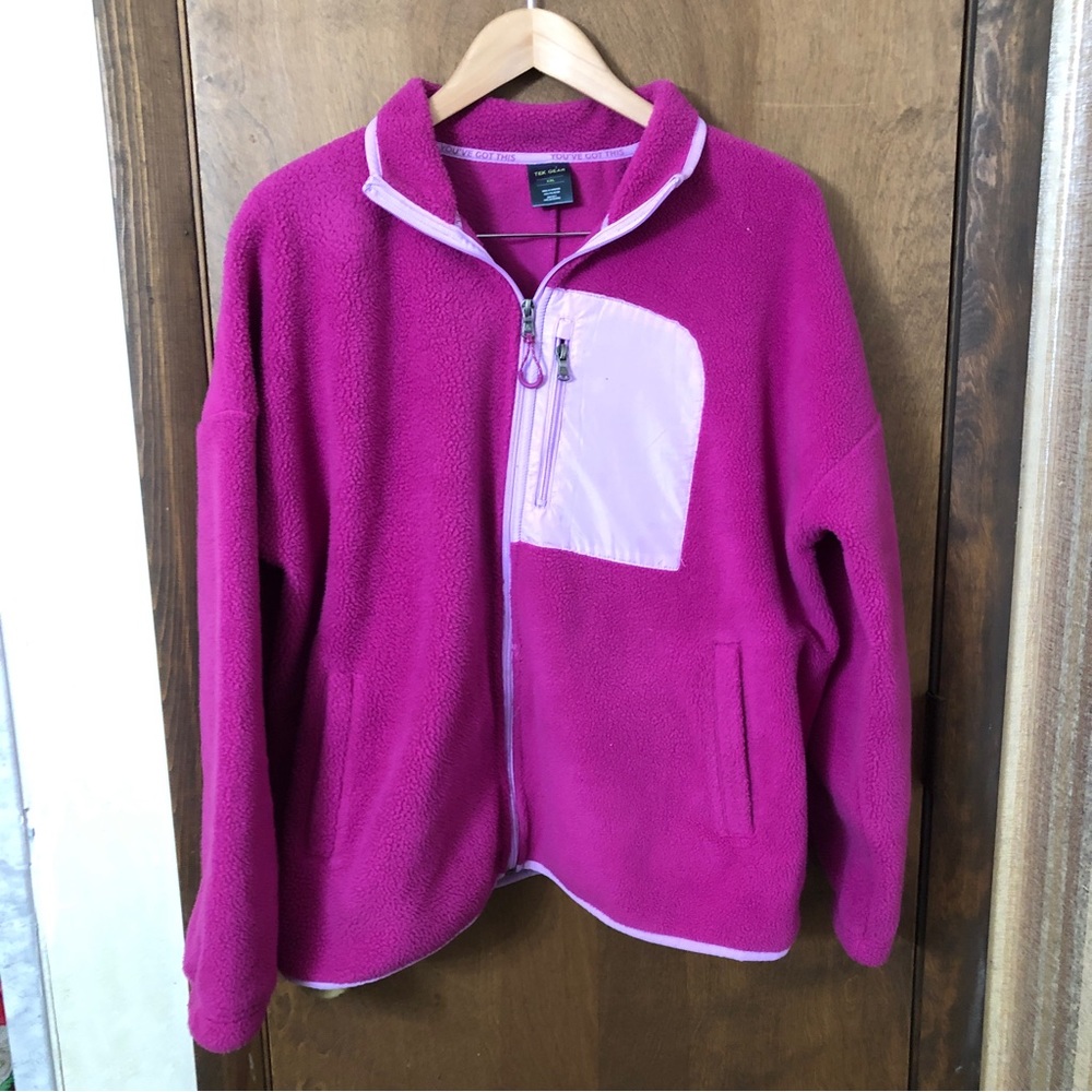 TEK GEAR SHERPA FLEECE FULL ZIP JACKET TOP SWEATER COAT WOMEN'S PLUS 2X